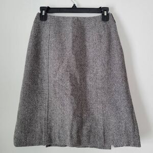Levine Classics Wool Blend Tweed Skirt Black White 4